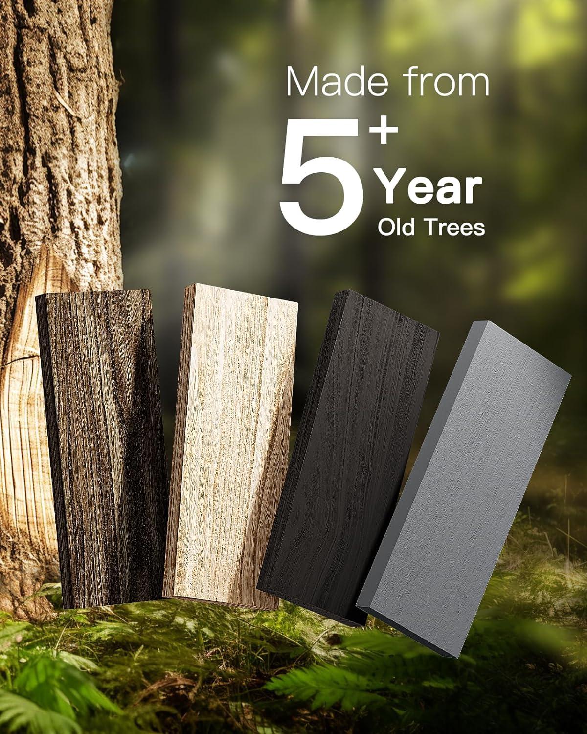 imageAmada HOMEFURNISHING Corner Floating Shelves Set of 4 Corner Wall Shelves Shelves for Wall Decor Corner Wood Shelves for Home Decor Office Bedroom Bathroom Laundry Room Kitchen BrownBrown