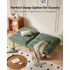 image75 Futon Sofa Bed 3in1 Futon Couch wAdjustable Backrest ampamp Armrests Corduroy Convertible Sleeper Sofa Bed Folding Sleeper Recliner wRemovable Cushion for Apartment Living Room OfficeGreyGreen