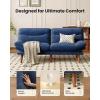 image75 Futon Sofa Bed 3in1 Futon Couch wAdjustable Backrest ampamp Armrests Corduroy Convertible Sleeper Sofa Bed Folding Sleeper Recliner wRemovable Cushion for Apartment Living Room OfficeGreyBlue