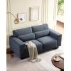 imageAMADA HOMEFURNISHING 40quot Living Room ChairsReading ChairAccent ChairSmall Sofa Couch for BedroomOversize MidCentury Armchair with Deep Seat Comfy Sofa CouchWhiteLinen Blue