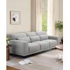 imageAMADA HOMEFURNISHING 40quot Living Room ChairsReading ChairAccent ChairSmall Sofa Couch for BedroomOversize MidCentury Armchair with Deep Seat Comfy Sofa CouchWhiteGrey