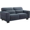 imageAMADA HOMEFURNISHING 40quot Living Room ChairsReading ChairAccent ChairSmall Sofa Couch for BedroomOversize MidCentury Armchair with Deep Seat Comfy Sofa CouchWhiteLinen Blue