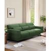 imageAMADA HOMEFURNISHING 40quot Living Room ChairsReading ChairAccent ChairSmall Sofa Couch for BedroomOversize MidCentury Armchair with Deep Seat Comfy Sofa CouchWhiteGreen