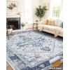 imageAMADA HOMEFURNISHING 8x10 Area Rug Washable LowProfile Large Area Rug with NonSlip Backing ampamp Durable Edge Binding Vintage Large Rugs for Living Room BedroomNavy BlueWhite