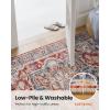 imageAMADA HOMEFURNISHING 8x10 Area Rug Washable LowProfile Large Area Rug with NonSlip Backing ampamp Durable Edge Binding Vintage Large Rugs for Living Room BedroomRed