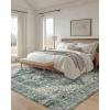 imageAMADA HOMEFURNISHING 8x10 Area Rug Washable LowProfile Large Area Rug with NonSlip Backing ampamp Durable Edge Binding Vintage Large Rugs for Living Room BedroomDark Green