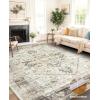 imageAMADA HOMEFURNISHING 8x10 Area Rug Washable LowProfile Large Area Rug with NonSlip Backing ampamp Durable Edge Binding Vintage Large Rugs for Living Room BedroomGreyBeige