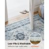 imageAMADA HOMEFURNISHING 8x10 Area Rug Washable LowProfile Large Area Rug with NonSlip Backing ampamp Durable Edge Binding Vintage Large Rugs for Living Room BedroomIvoryBlue