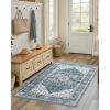 imageAMADA HOMEFURNISHING 8x10 Area Rug Washable LowProfile Large Area Rug with NonSlip Backing ampamp Durable Edge Binding Vintage Large Rugs for Living Room BedroomBlue