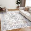 imageAMADA HOMEFURNISHING 8x10 Area Rug Washable LowProfile Large Area Rug with NonSlip Backing ampamp Durable Edge Binding Vintage Large Rugs for Living Room BedroomTaupe