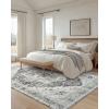 imageAMADA HOMEFURNISHING 8x10 Area Rug Washable LowProfile Large Area Rug with NonSlip Backing ampamp Durable Edge Binding Vintage Large Rugs for Living Room BedroomGrey
