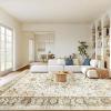 imageAMADA HOMEFURNISHING 8x10 Area Rug Washable LowProfile Large Area Rug with NonSlip Backing ampamp Durable Edge Binding Vintage Large Rugs for Living Room BedroomBeigeYellow
