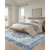 imageAMADA HOMEFURNISHING 8x10 Area Rug Washable LowProfile Large Area Rug with NonSlip Backing ampamp Durable Edge Binding Vintage Large Rugs for Living Room BedroomLight Blue