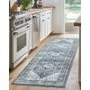 imageAMADA HOMEFURNISHING 8x10 Area Rug Washable LowProfile Large Area Rug with NonSlip Backing ampamp Durable Edge Binding Vintage Large Rugs for Living Room BedroomBlue
