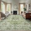 imageAMADA HOMEFURNISHING 8x10 Area Rug Washable LowProfile Large Area Rug with NonSlip Backing ampamp Durable Edge Binding Vintage Large Rugs for Living Room BedroomGreen