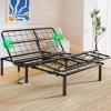 imageAMADA HOMEFURNISHING Adjustable Bed Frame Metal Twin XL Adjustable Bed Base with 4 USB Ports Head ampamp Foot Incline Supports up to 750 lbs Electric Bed Frame with 4 Height Options MSBFTXL031Full