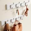 imageAMADA HOMEFURNISHING Coat Rack Wall Mount 2 Pack Wall Hooks for Coats Hats  WhiteWhite