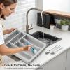 imageAMADA HOMEFURNISHING Expandable Silverware Drawer Organizer Adjustable Utensil Tray For Kitchen Storage BPAFree Cutlery Holder for Spoons Forks and Knives Easy to Clean and WashGray