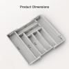 imageAMADA HOMEFURNISHING Expandable Silverware Drawer Organizer Adjustable Utensil Tray For Kitchen Storage BPAFree Cutlery Holder for Spoons Forks and Knives Easy to Clean and WashGray