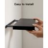 imageAMADA HOMEFURNISHING Floating Shelves Paulownia Wood Wall Shelves for BathroomLiving RoomBedroomKitchenHome Office Wood Floating Shelf for Home Storage ampamp Organization Set of 4 157quot L x 59quot WBlack