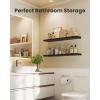 imageAMADA HOMEFURNISHING Floating Shelves Wall Shelves for BathroomLiving RoomBedroomKitchen Decor White Shelves with Invisible Brackets Set of 3  AMFS08Black