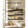 imageAMADA HOMEFURNISHING Floating Shelves Wall Shelves for BathroomLiving RoomBedroomKitchen Decor White Shelves with Invisible Brackets Set of 3  AMFS08Black