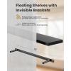 imageAMADA HOMEFURNISHING Floating Shelves Wall Shelves for BathroomLiving RoomBedroomKitchen Decor White Shelves with Invisible Brackets Set of 3  AMFS08Black