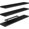 imageAMADA HOMEFURNISHING Floating Shelves Wall Shelves for BathroomLiving RoomBedroomKitchen Decor White Shelves with Invisible Brackets Set of 3  AMFS08Black