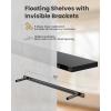imageAMADA HOMEFURNISHING Floating Shelves Wall Shelves for BathroomLiving RoomBedroomKitchen Decor White Shelves with Invisible Brackets Set of 3  AMFS08Black