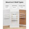 imageAMADA HOMEFURNISHING Floating Shelves Wall Shelves for BathroomLiving RoomBedroomKitchen Decor White Shelves with Invisible Brackets Set of 3  AMFS08White