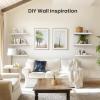 imageAMADA HOMEFURNISHING Floating Shelves Wall Shelves for BathroomLiving RoomBedroomKitchen Decor White Shelves with Invisible Brackets Set of 3  AMFS08White