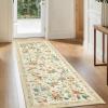imageAMADA HOMEFURNISHING Runner Rug 26x8 Washable Runner Rugs AntiSlip with Durable Edge Binding Vintage Floral Soft Rug for Living Room Hallway Kitchen and Home OfficeBeige