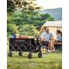 imageAMADA HOMEFURNISHING Wagon Cart Foldable Collapsible Wagon Cart with 360 LBS Max Load ampamp Expandable Storage 90L Foldable Grocery Cart with 2 Cup Holders for Outdoor Groceries Garden ampamp CampingBlack
