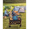 imageAMADA HOMEFURNISHING Wagons Carts Foldable Collapsible Wagon with 360 Rotating Wheels and Side Pocket Large Capacity 350LBS Foldable Wagon Cart for Shopping Garden CampingSports and Outdoor Use