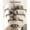 imageAMADA HOMEFURNISHING Wall Shelves Set of 6 Rustic Farmhouse Style Wood Floating Shelves for Wall Decor Bathroom ampamp Bedroom Storage Living Room Book Shelves 6pcsBrown