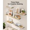 imageAMADA HOMEFURNISHING Wall Shelves Set of 6 Rustic Farmhouse Style Wood Floating Shelves for Wall Decor Bathroom ampamp Bedroom Storage Living Room Book Shelves 6pcsWooden
