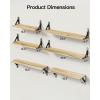imageAMADA HOMEFURNISHING Wall Shelves Set of 6 Rustic Farmhouse Style Wood Floating Shelves for Wall Decor Bathroom ampamp Bedroom Storage Living Room Book Shelves 6pcsWooden