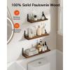 imageAMADA HOMEFURNISHING Wall Shelves Set of 6 Rustic Farmhouse Style Wood Floating Shelves for Wall Decor Bathroom ampamp Bedroom Storage Living Room Book Shelves 6pcsBrown