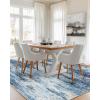 imageAMADA HOMEFURNISHING Washable Entry Rug2x3 Modern Abstract Rug with Short Pile and NonSlip Backing Small Rug with Abstract Pattern for Entryway Kitchen and Living Room GreyBlue