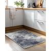imageAMADA HOMEFURNISHING Washable Entry Rug2x3 Modern Abstract Rug with Short Pile and NonSlip Backing Small Rug with Abstract Pattern for Entryway Kitchen and Living Room GreyGrey