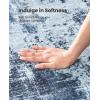 imageAMADA HOMEFURNISHING Washable Entry Rug2x3 Modern Abstract Rug with Short Pile and NonSlip Backing Small Rug with Abstract Pattern for Entryway Kitchen and Living Room GreyDark Blue