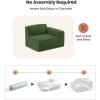 imageAmada 110quot Cloud Sectional Couch with LShape ChaiseampampMovable OttomanModern Modular Sofa with Deep Seat Boneless SofaCouches for Living Room BedroomNo Assembly Required GreenCorduroy FabricCorduroy Green