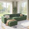 imageAmada 110quot Cloud Sectional Couch with LShape ChaiseampampMovable OttomanModern Modular Sofa with Deep Seat Boneless SofaCouches for Living Room BedroomNo Assembly Required GreenCorduroy FabricCorduroy Green