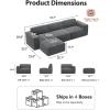 imageAmada 110quot Cloud Sectional Couch with LShape ChaiseampampMovable OttomanModern Modular Sofa with Deep Seat Boneless SofaCouches for Living Room BedroomNo Assembly Required GreenCorduroy FabricCorduroy Gray