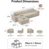 imageAmada 110quot Cloud Sectional Couch with LShape ChaiseampampMovable OttomanModern Modular Sofa with Deep Seat Boneless SofaCouches for Living Room BedroomNo Assembly Required GreenCorduroy FabricCorduroy Beige