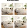 imageAmada 110quot Cloud Sectional Couch with LShape ChaiseampampMovable OttomanModern Modular Sofa with Deep Seat Boneless SofaCouches for Living Room BedroomNo Assembly Required GreenCorduroy FabricCorduroy Beige