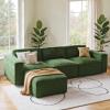 imageAmada 111quot L Shaped Sofa Modular Corduroy Clopud Couches with Deep Seats ampampHighBack Upholstered Couches for Living Room Bedroom with Ottoman No Assembly Required2Seaterampamp1 OttomanGreenGreen