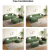 imageAmada 111quot L Shaped Sofa Modular Corduroy Clopud Couches with Deep Seats ampampHighBack Upholstered Couches for Living Room Bedroom with Ottoman No Assembly Required2Seaterampamp1 OttomanGreenGreen