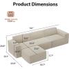 imageAmada 111quot L Shaped Sofa Modular Corduroy Clopud Couches with Deep Seats ampampHighBack Upholstered Couches for Living Room Bedroom with Ottoman No Assembly Required2Seaterampamp1 OttomanGreenBeige White