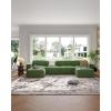 imageAmada 111quot L Shaped Sofa Modular Corduroy Clopud Couches with Deep Seats ampampHighBack Upholstered Couches for Living Room Bedroom with Ottoman No Assembly Required2Seaterampamp1 OttomanGreenGreen